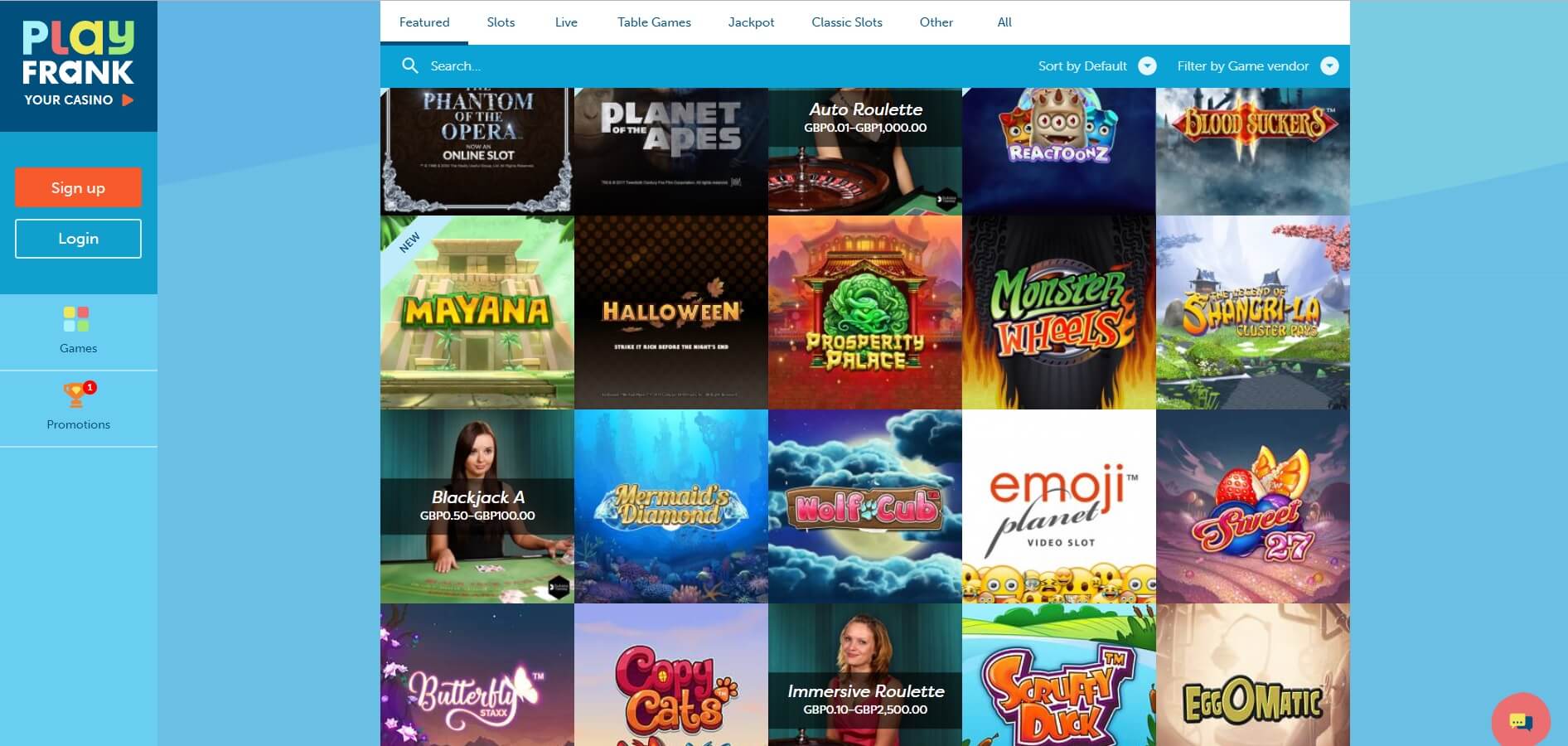 playfrank casino